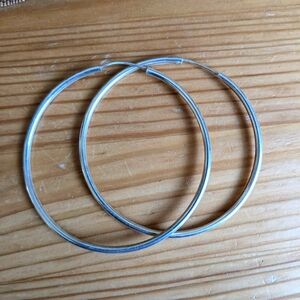 💯 Sterling Silver large hoops
